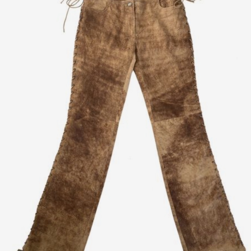 Vintage Plein Sud Genuine Leather Pants